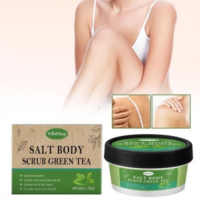 Salt Body Scrub Green Tea Body Exfoliator Cleaning2134 B2Z4 ( RYD