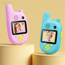 Video Walkie Talkies for Kids, 2 Pack Rechargeable Toys Walkie-Talkies, Pink