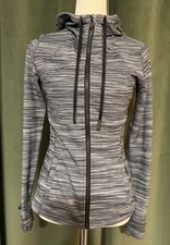 Lululemon Hooded Define Jacket Women  s 8 Nulu Gray Black Heathered LW4BF8S