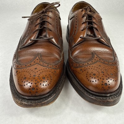 Florsheim Imperial Wingtip Brown Leather V Cleat 7.5 Pebble  display picture 3