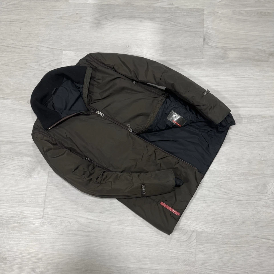 Vintage Prada Linea Rossa 3-in-1 Technical Nylon Jacket Made in Italy – Size 42 - Image 4 of 4