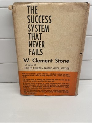 The Success System That Never Fails by W Clement Stone HC DJ 1967 5th printing