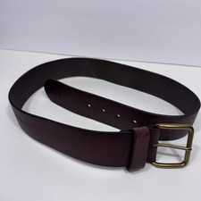 Polo Ralph Lauren Brown Leather Belt Size 32 - Gold Buckle