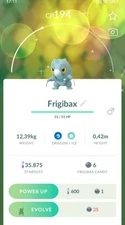 ✨ Shiny Frigibax ✨ -  P T C - 80k stardust  - Description