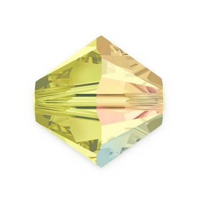 15 SWAROVSKI ZWEIKEGEL 8mm KRISTALL PERLEN JONQUIL AB SUPER ANGEBOT