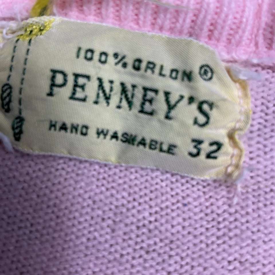 Vintage 60’s Penney’s Very light pink short sleeve sweater USA Women’s XS/S - Image 2 of 4