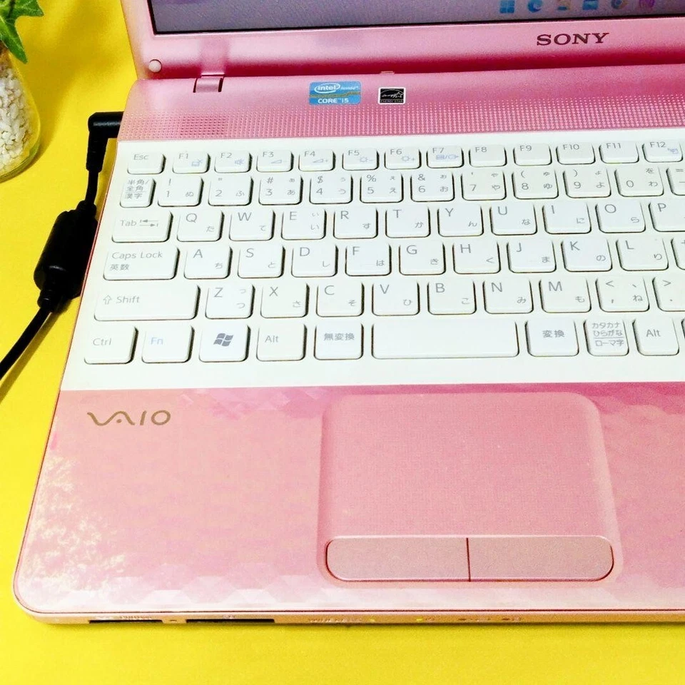 Sony VAIO Pink Laptop Windows 10 Core i3 4GB 128GB SSD Wi-Fi DVD Test Usato - Immagine 4 di 4