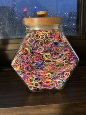 Over 10,000 Rubber Bands For Bracelet Making 1 Gallon Ziplock Bag 