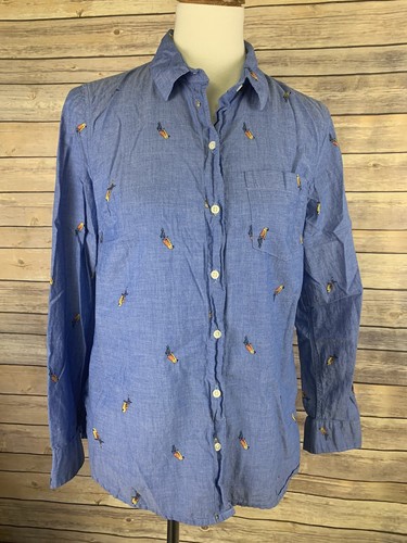 Shirt Bird Toucan Print Chambray | eBay