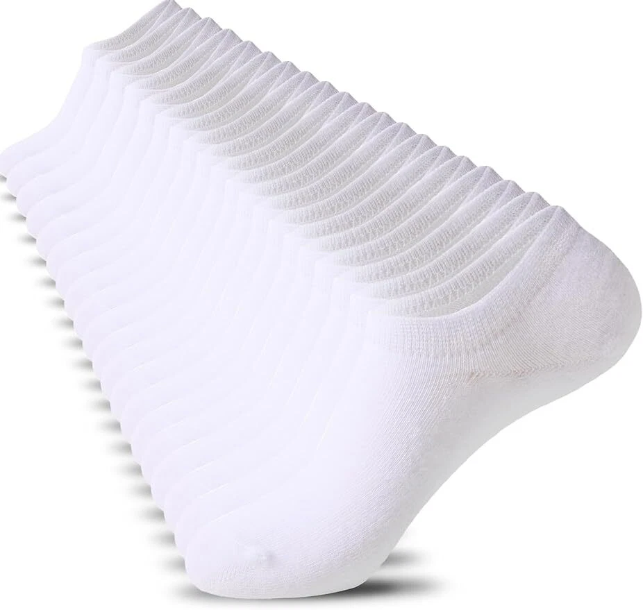 10 pares de calcetines tobilleros de algodón suave de corte bajo de lujo para hombres y mujeres Foto 3 de 4