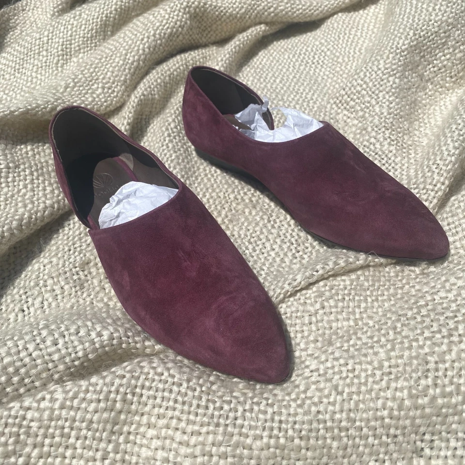 Coclico Doron Gamuza Plana Borgoña Nuevo en Caja D'Orsay Talla 37.5 7 España Boho Marroquí Foto 4 de 4