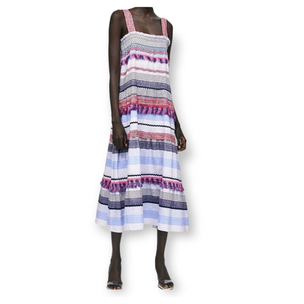 Tassel dress multi coloured cheap