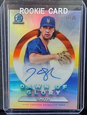 2020 Bowman Chrome Kevin Smith RC Dawn of Glory Orange Auto 17/25 #DGS-KS Mets