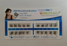 Dental Orthodontic Metal Bracket MIM Monoblock Mini MBT 022 345 Hooks Mesh Base