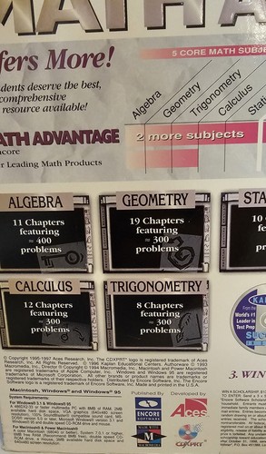 Encore Software Math Advantage 6 CD Rom Set Brand New - Picture 6 of 9