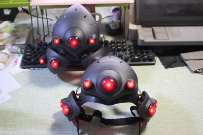 Overwatch Widowmaker cosplay Helmet Emily Rakova Black LED mask ow cos props