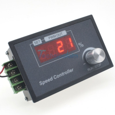 Intelligent PWM DC Motor speed Controller Adjustable Frequency DC 6-60V W/ Knob