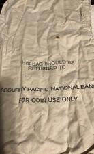 Vintage Canvas Security Pacific National Bank Bag