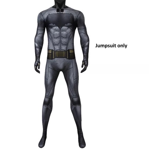 Justice League Batman Cosplay Costume Printing Bodysuit Cape Mask Halloween - Picture 17 of 23