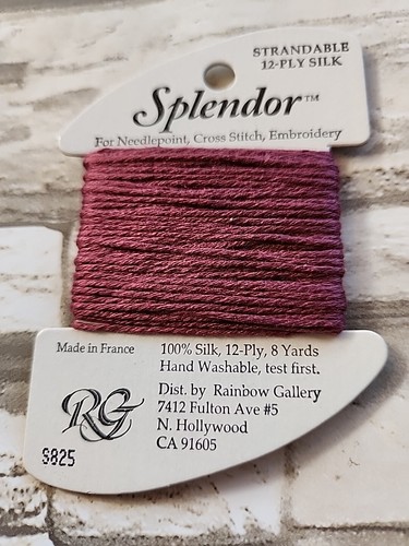 Rainbow Gallery Splendor Dk Antique Mauve 825 100% Silk Needlework - Picture 2 of 4