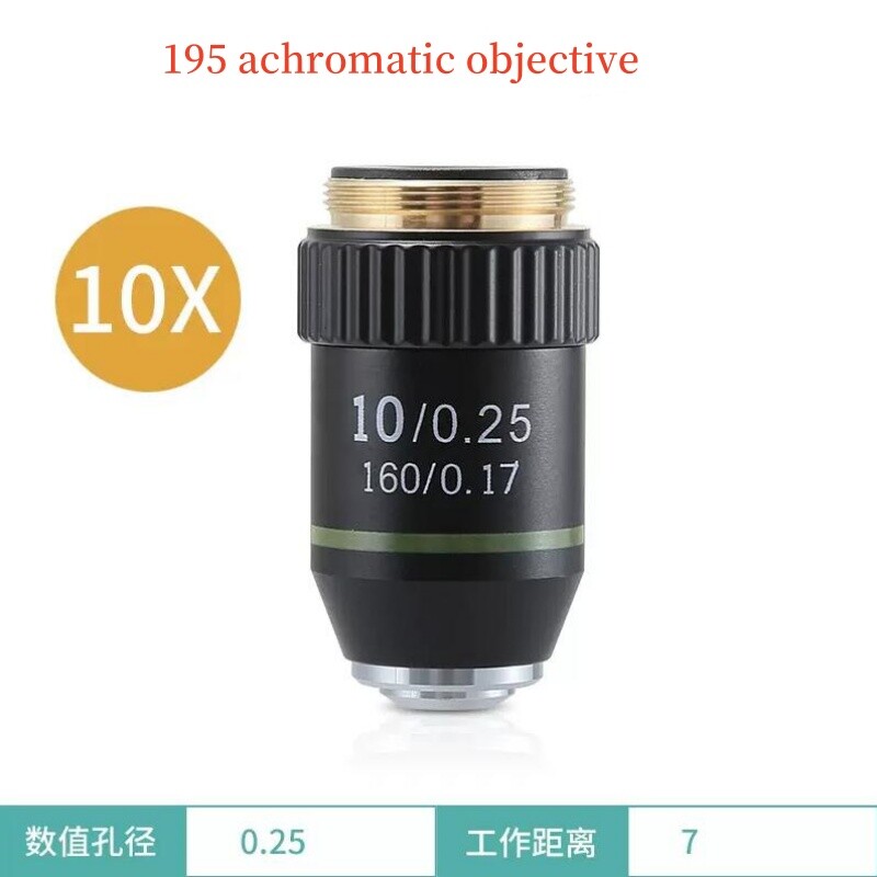 Biological Microscope 4X 10X 20X 40X 60X 100X(oil) 195 Achromatic