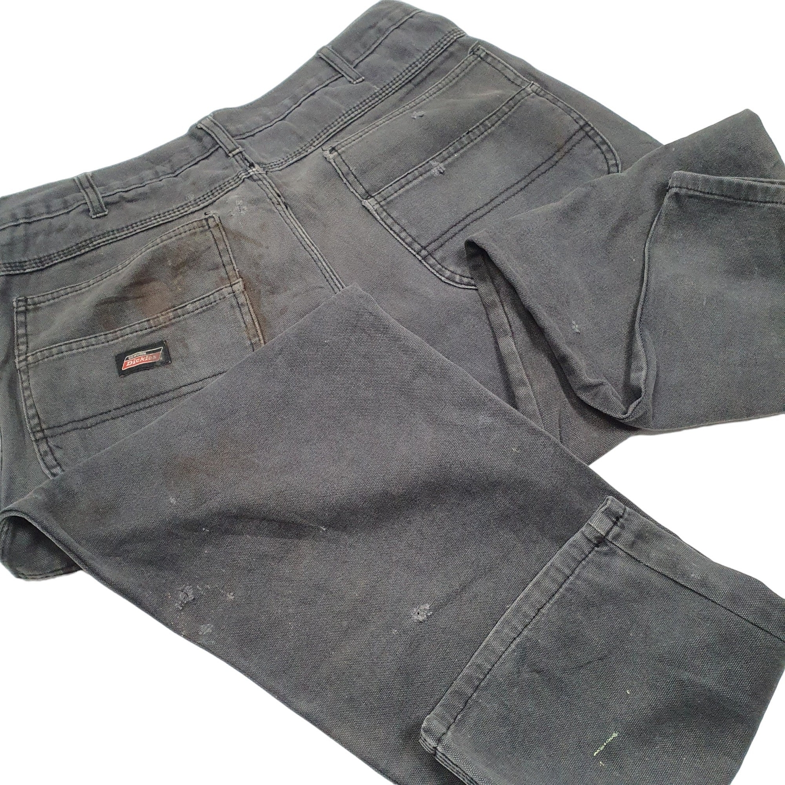 DICKIES Carpenter Carpenter Workwear Trousers Cotton Black Mens W36 L32 image 4