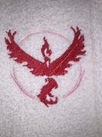 Embroidered White Bathroom Hand Towel-gaming Character-red -valor Hs0130 Embroidered White Bathroom Hand Towel-gaming Character-red -valor Hs0130