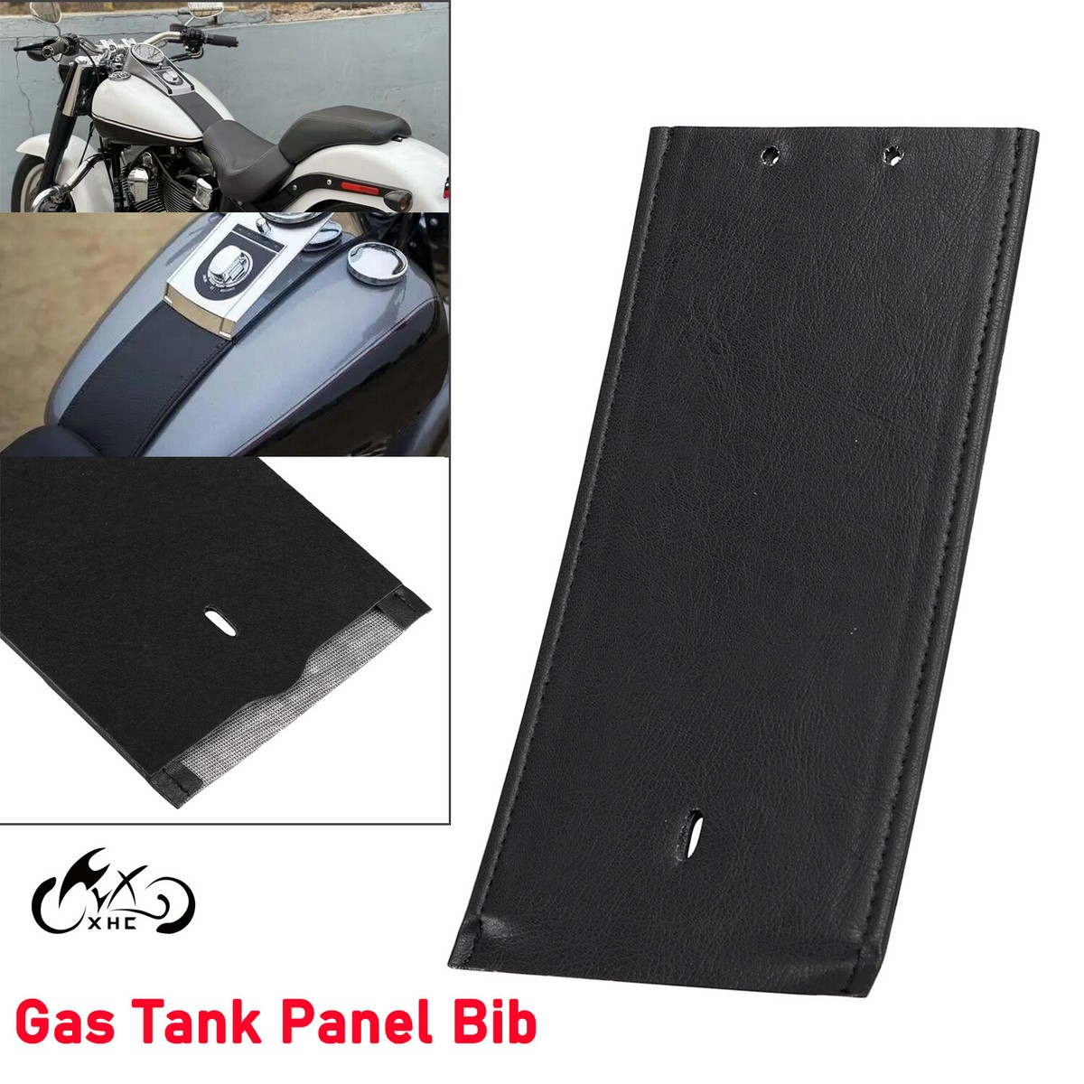 ハーレーFLSTSタンクビブ Motorcycle Gas Tank Panel Bib Black Plain For Harley Softail