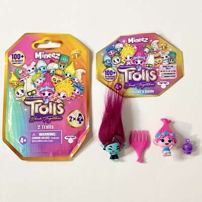 Trolls Band Together Mineez Floyd HairRageous (Ultra Rare) & Poppy