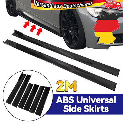 78,7'' Auto Seitenschweller Schwarz Sideskirts Erweiterung Splitters Universal 2m