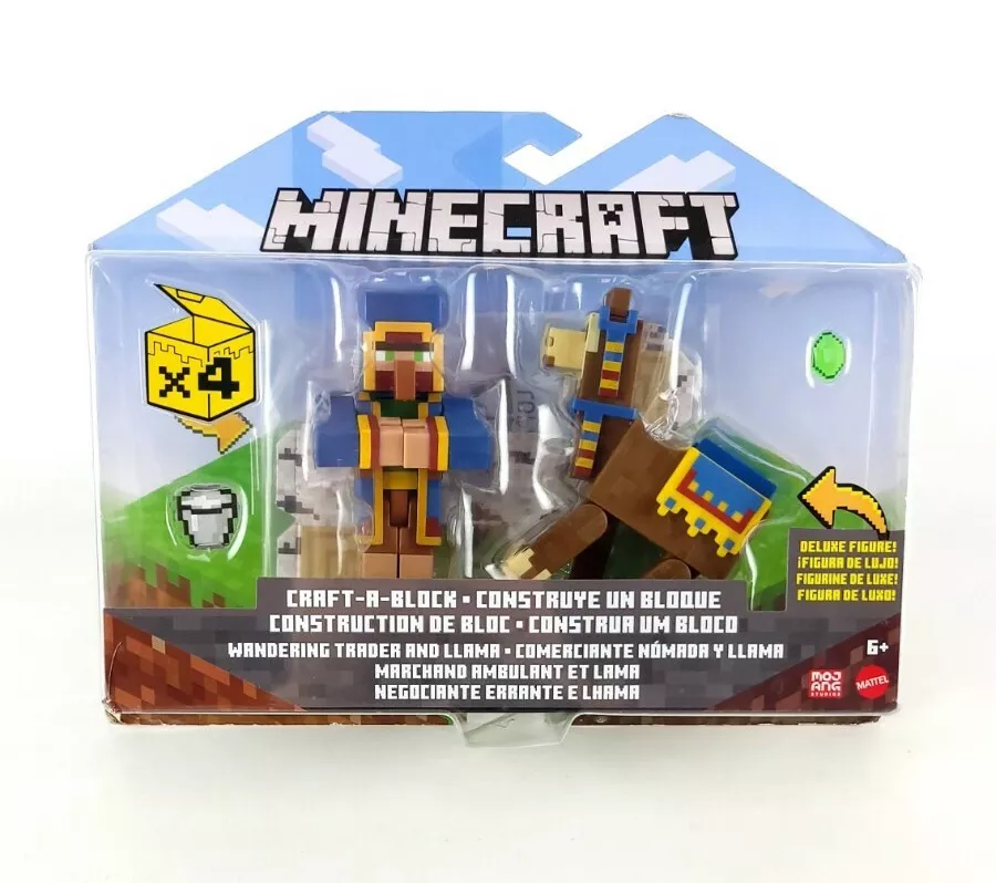 Minecraft Craft-a-Block 2-Pk Figures, Character Figures Based on the Video  Game (Styles May Vary) 