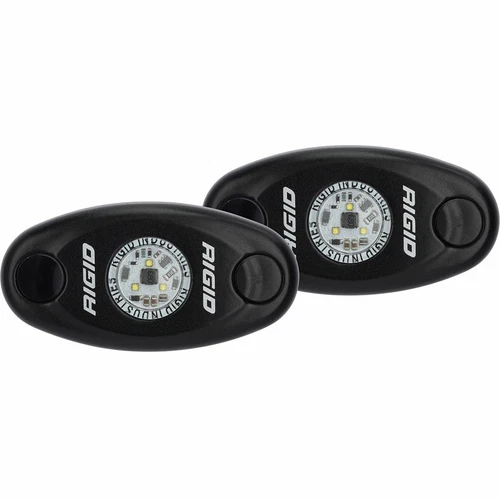 Rigid Industries A-Series Black Flush Mount Red Low Power LED Lights | 482043