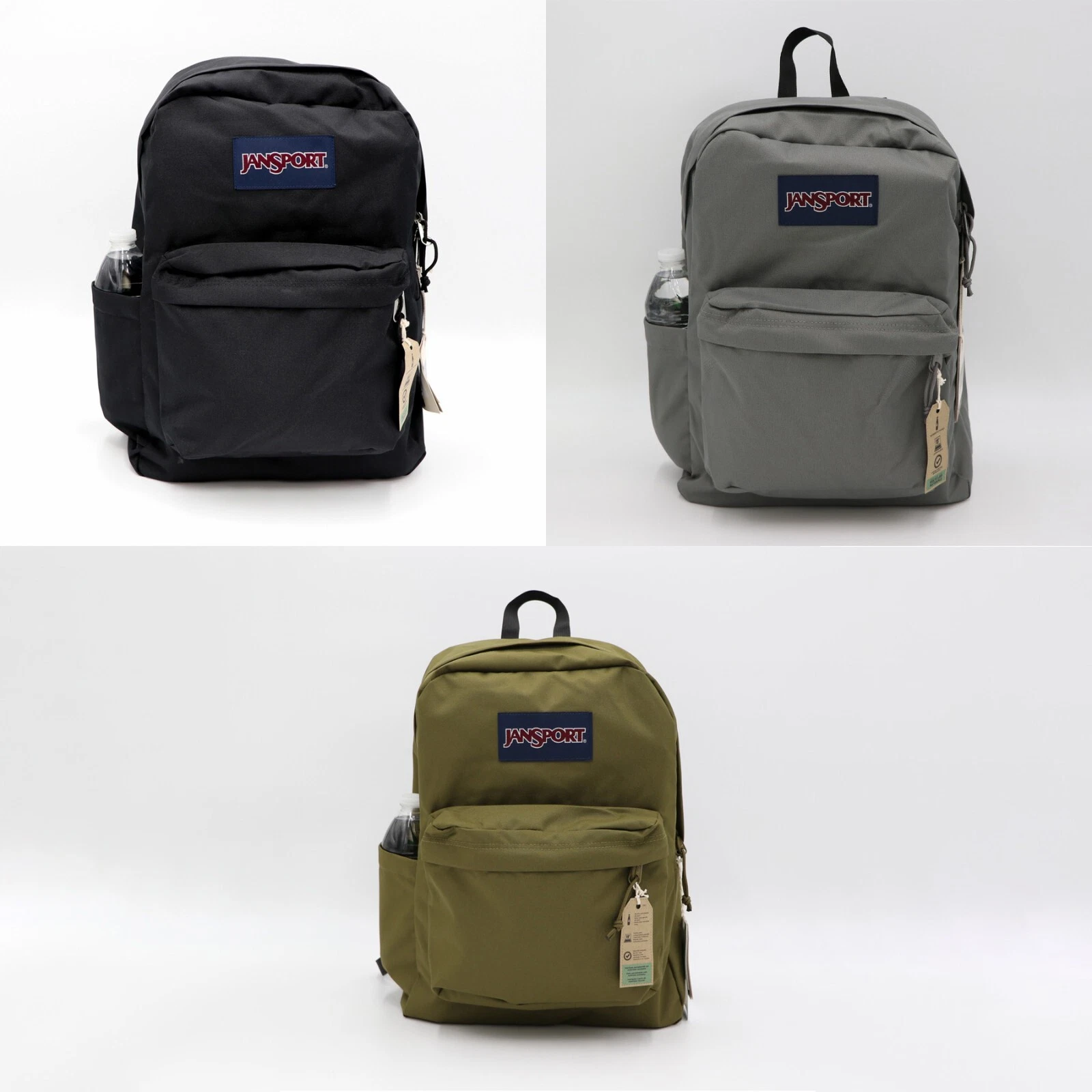 JanSport SuperBreak Plus Backpack Internal 15" laptop Sleeve, Side Pocket