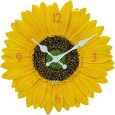 Wanduhr f&uuml;r den Au&szlig;enbereich, 30 cm, Sonnenblume, wasserdicht, f&uuml;r den