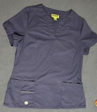 Crocs Women's Blue V-Neck Scrub Top Size Small