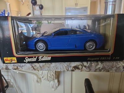 MAISTO SPECIAL EDITION 1/18 SCALE 1992 BUGATTI EB110 !!! BLUE WITH GRAY 31808