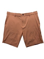 Hurley Orange Trek Hybrid Shorts Water-Resistant Zipper Pockets Stretch Men s 40