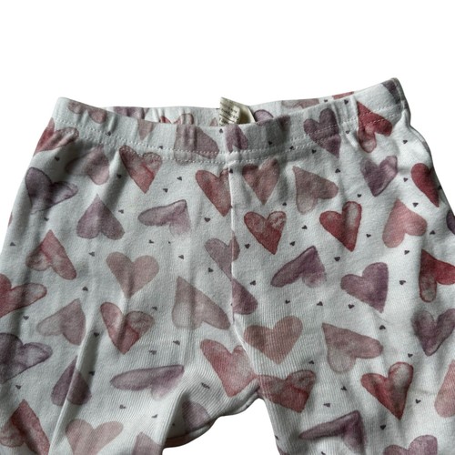 Rabbit Bear Multicolor Hearts Organic Cotton Pajama Botton Girl Size 3T | 61-48 - 第 3/4 張圖片