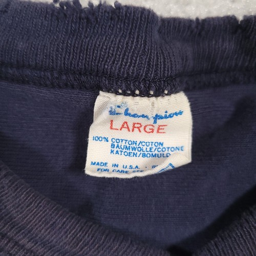 Vintage Chicago Bears Champion L Blue Jersey Shirt Single Stitch Grunge Faded - Picture 17 of 18
