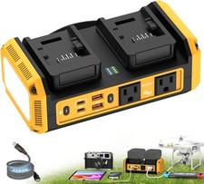 350W Pure Sine Wave Power Inverter Compatible with Dewalt 20V Battery, DC 20V to