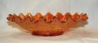 Northwood Stippled Grape & Cable PCE Marigold Carnival Glass 8-1/2" Glass Bowl