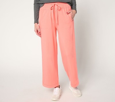 SUNNYLiFE Women's Petite Pants PL Straight Leg Cozy Knit Curved Hem Pink A682283