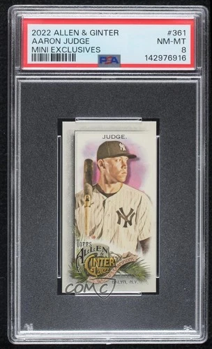 2022 Topps Allen & Ginter Exclusives Extended EXT Mini Aaron Judge #361 PSA 8