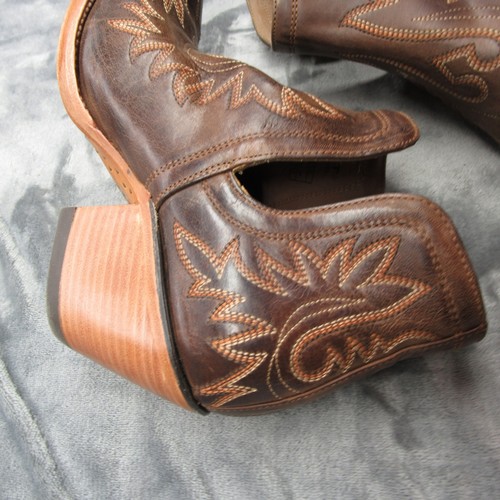 Ariat Dixon Western Boots Womens 9 B Brown Pointed Toe Leather Cowboy Ankle - Picture 8 of 18
