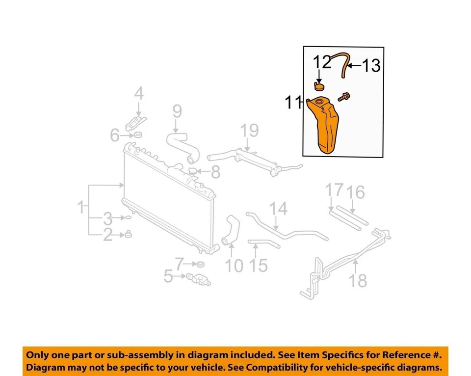 2003 斯巴鲁 Legacy 冷却液溢流瓶原始设备制造商 124K 英里 - LKQ410254474 — 第 4/4 张图片