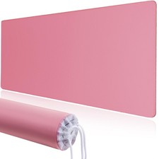 Pink Desk Mat Large Gaming Mouse Pads, Computer Desk Cover Matt for Desktop K...