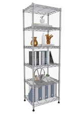 GIOTORENT 6-Tier Storage Shelves Standing Shelving Metal Units, Adjustable...