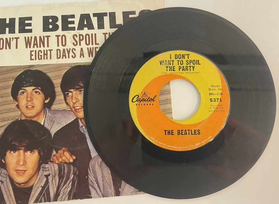 The Beatles Eight Days A Week / I Don't Want Capitol 5371 1965 PIC SLEEVE - Image 3 of 4