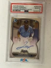 2023 Bowman Chrome Prospect Junior Caminero RC Rookie PSA 10 PSA AUTO autograph
