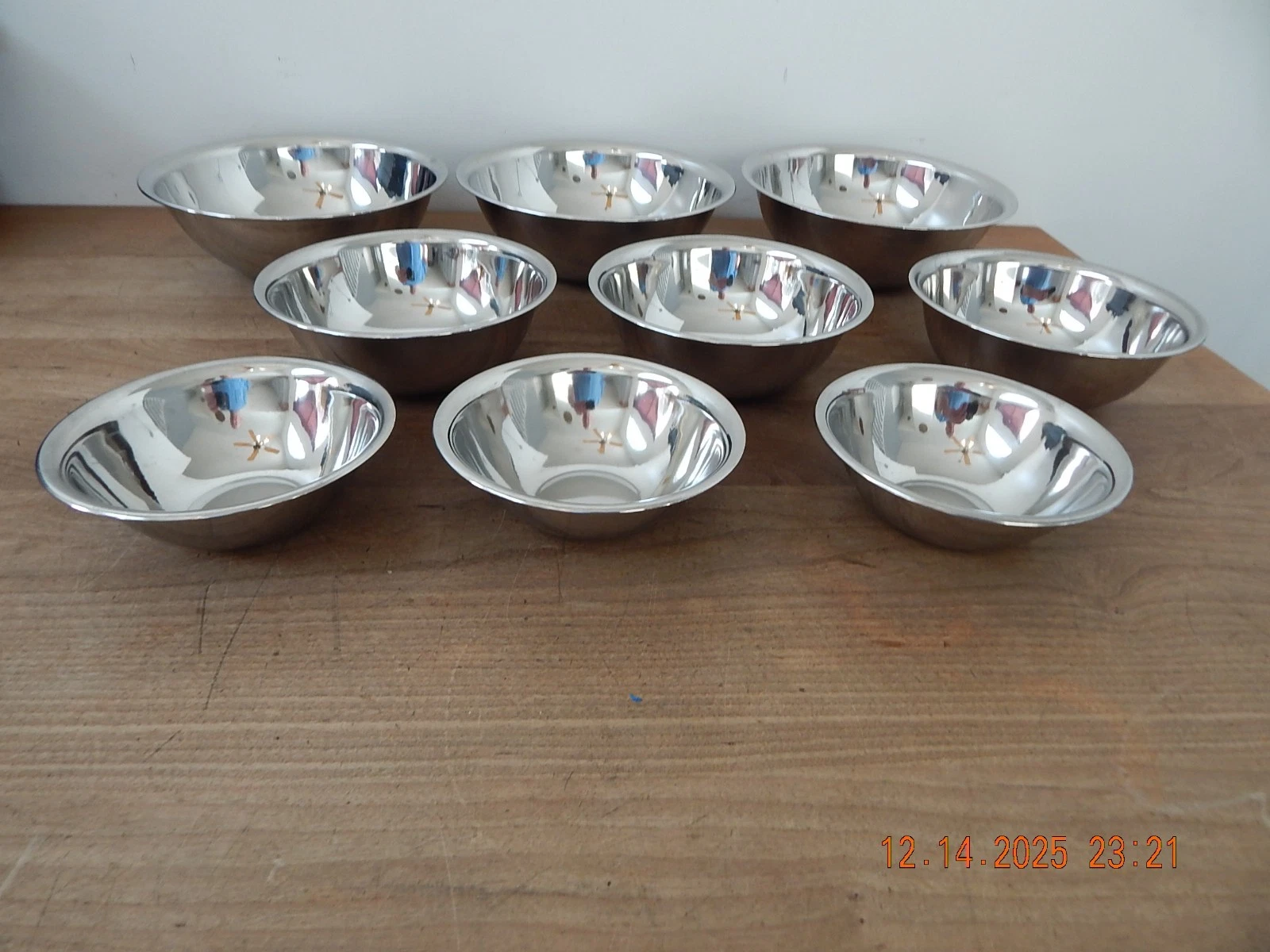 VINTAGE VOLLRATH STAINLESS STEEL BOWL ~ .75 Quart/1.5qt/3qt - USA Set of 9